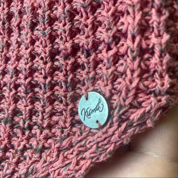 KISMET large pink turtle cowl neck knit sweater - Picture 2 of 4